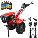 Motocultor Rotakt Apollo RO13R motor 13 CP benzina 2+1 viteze latime lucru 56-135 cm freze roti cauciuc 5.00-12" roti metalice plug arat rarita reglabila 5l ulei