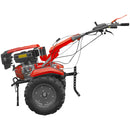 Motocultor Rotakt RO13RE motor 13 CP benzina 4 timpi 2+1 viteze latime lucru 56-135 cm roti cauciuc 5.00-12 pornire electrica roti metal plug arat rarita reglabila plug cartofi 5l ulei AgroPro