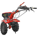 Motocultor Rotakt RO13RE motor 13 CP benzina 4 timpi 2+1 viteze latime lucru 56-135 cm roti cauciuc 5.00-12 pornire electrica roti metal plug arat rarita reglabila plug cartofi cultivator 5l ulei AgroPro