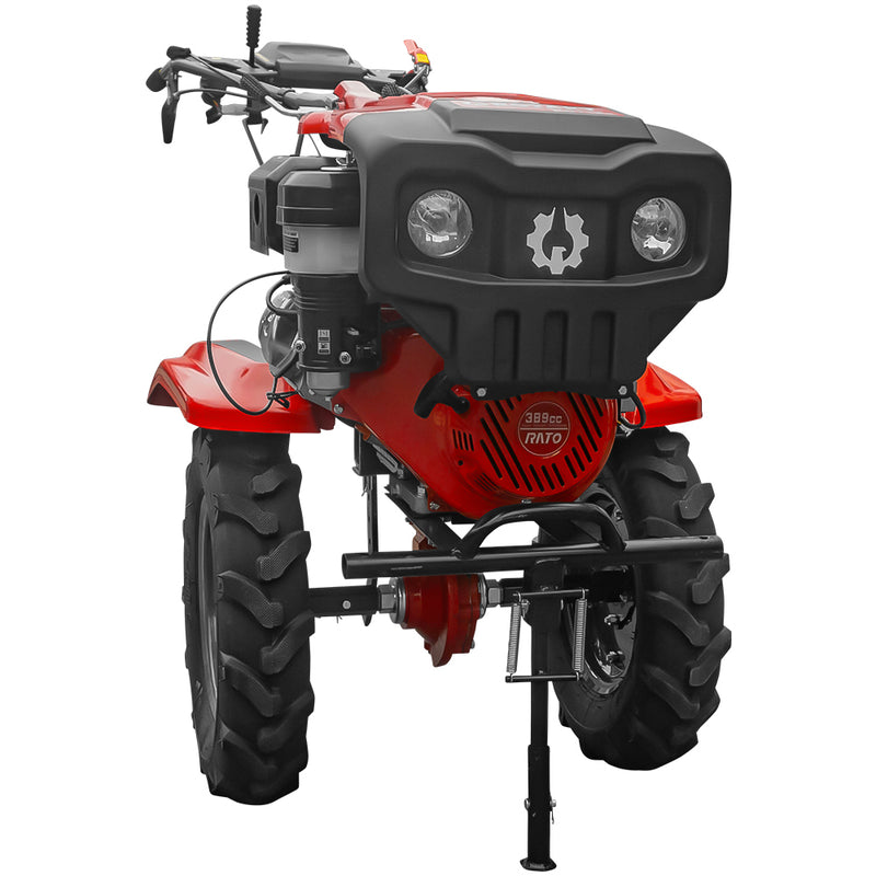 Motocultor Rotakt RO13RE motor 13 CP benzina 4 timpi 2+1 viteze latime lucru 56-135 cm roti cauciuc 5.00-12 pornire electrica roti metal plug arat rarita reglabila plug cartofi 5l ulei AgroPro