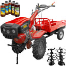 Motocultor Rotakt RO13RE motor 13 CP benzina 4 timpi 2+1 viteze latime lucru 56-135 cm roti cauciuc 5.00-12 pornire electrica remorca 500 kg 5l ulei AgroPro