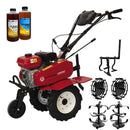 Motosapa Rotakt RO70ECO motor 7CP benzina 2+1 viteze latime lucru 56-83 cm freze roti cauciuc 4.00-8&quot; roti metal cultivator 2l ulei