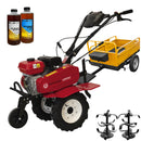 Motosapa Rotakt RO70ECO motor 7CP benzina 2+1 viteze latime lucru 56-83 cm freze roti cauciuc 4.00-8&quot; remorca 2l ulei