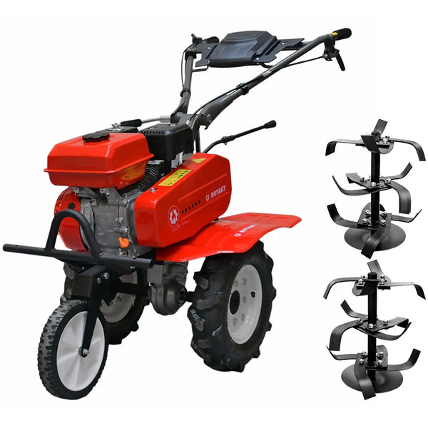 Motocultor Rotakt Junior RO70SS motor 7CP 212 cmc benzina 2+1 viteze latime lucru 56-83 cm freze roti cauciuc 4.00-8"