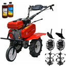 Motocultor Rotakt Junior RO70SS motor 7CP 212 cmc benzina 2+1 viteze latime lucru 56-83 cm freze roti cauciuc 4.00-8" roti metal plug arat rarita reglabila 2l ulei