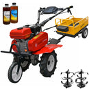 Motocultor Rotakt Junior RO70SS motor 7CP 212 cmc benzina 2+1 viteze latime lucru 56-83 cm freze roti cauciuc 4.00-8" remorca 2l ulei