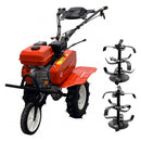 Motocultor Rotakt Rival RO75RS motor 7CP 212 cmc benzina 2+1 viteze latime lucru 56-83 cm freze roti cauciuc 4.00-8"