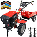 Motocultor Rotakt RO 135S pornire electrica motor 9 CP diesel latime lucru 135 cm 2+1 viteze freze roti cauciuc 5.00-12 capota far remorca 5l ulei