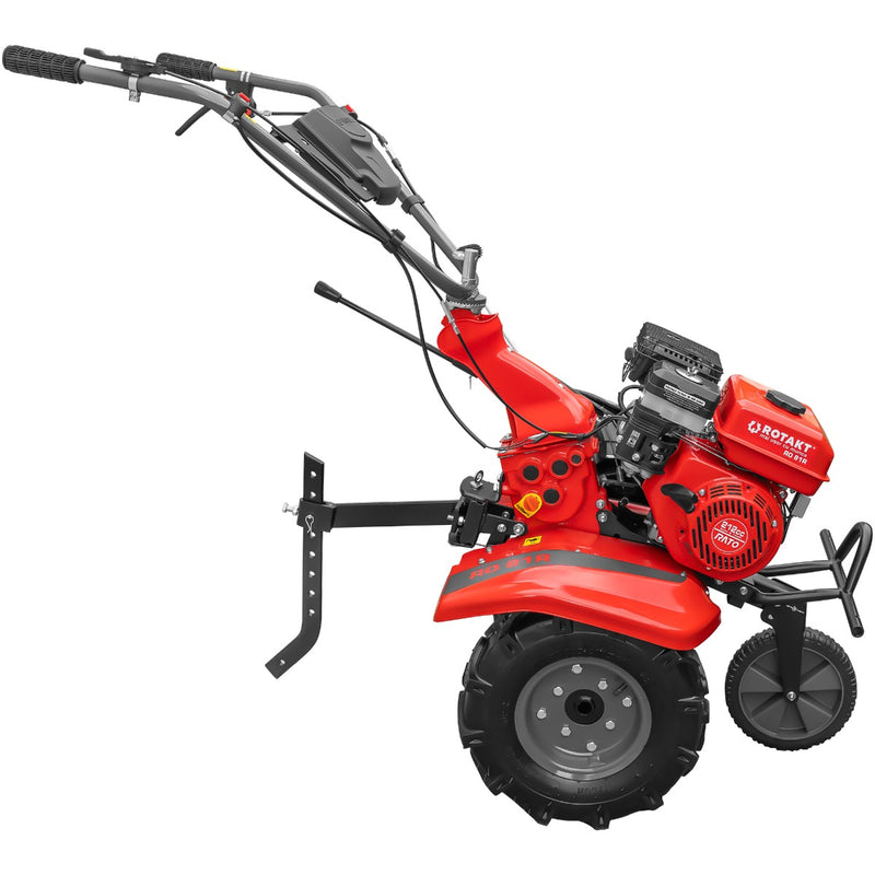 Motocultor Rotakt Centaur RO81R motor 8 CP 212 cmc benzina 2+1 viteze latime lucru 56-90 cm freze roti cauciuc 4.00x8" remorca 2l ulei