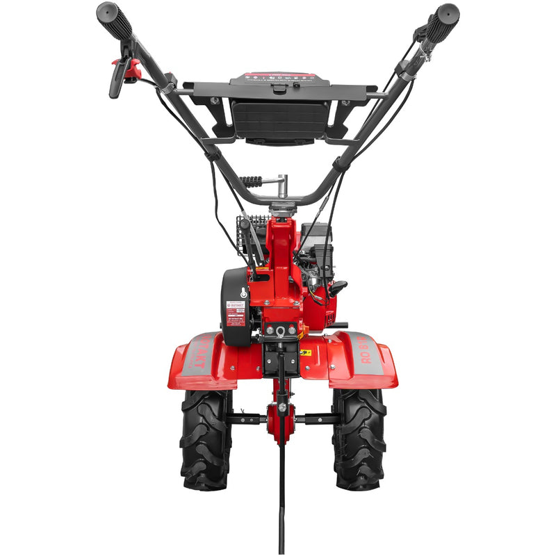 Motocultor Rotakt Centaur RO81R motor 8 CP 212 cmc benzina 2+1 viteze latime lucru 56-90 cm freze roti cauciuc 4.00x8" remorca 2l ulei