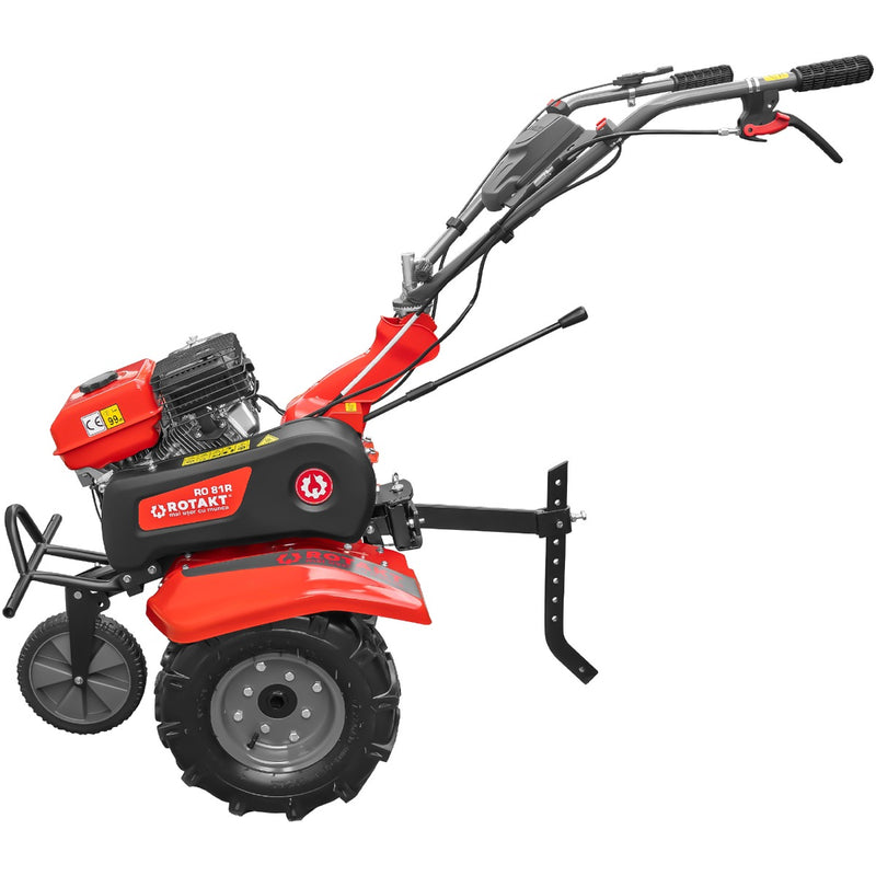 Motocultor Rotakt Centaur RO81R motor 8 CP 212 cmc benzina 2+1 viteze latime lucru 56-90 cm freze roti cauciuc 4.00x8" roti metal cultivator 2l ulei