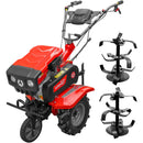 Motosapa Rotakt RO81R cu capota motor 8 CP benzina 2+1 viteze latime lucru 90 cm freze roti cauciuc 4.00x8 roata frontala 2l ulei