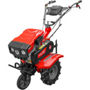 Motosapa Rotakt RO81R cu capota motor 8 CP benzina 2+1 viteze latime lucru 90 cm freze roti cauciuc 4.00x8 roata frontala roti metal cultivator 2l ulei