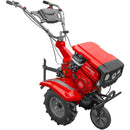 Motosapa Rotakt RO81R cu capota motor 8 CP benzina 2+1 viteze latime lucru 90 cm freze roti cauciuc 4.00x8 roata frontala roti metal plug arat rarita reglabila plug cartofi 2l ulei