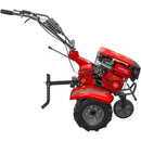 Motosapa Rotakt RO81R cu capota motor 8 CP benzina 2+1 viteze latime lucru 90 cm freze roti cauciuc 4.00x8 roata frontala roti metal plug arat rarita reglabila 2l ulei