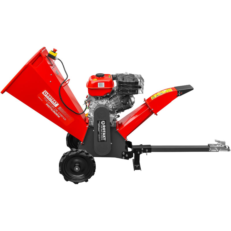 Tocator de crengi Rotakt ROTC306W motor 13 CP benzina diametru tocare 100 mm protap cupla auto roti 5.00-9