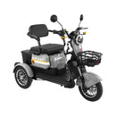 Tricicleta electrica Rotakt Safari putere 1000W viteza 25 km/h autonomie 62 Km acumulatori 60V/20Ah greutate admisa 187kg fara permis Gri