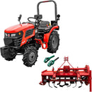 Tractor Rotakt Trident tractiune 4x4 motor 25CP diesel 3 cilindri capacitate cilindrica 1132 cmc CIV inclus + freza tractata latime lucru 120 cm