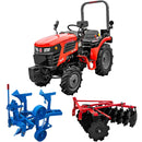 Tractor Rotakt Trident tractiune 4x4 motor 25CP diesel 3 cilindri capacitate cilindrica 1132 cmc CIV inclus + grapa cu disc latime lucru 130 cm + plug reversibil manual cu 2 trupite