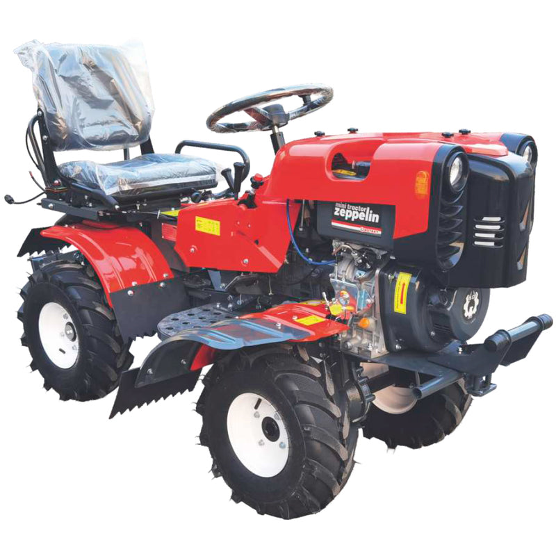 Mini tractor Rotakt Zeppelin 4x4 15CP diesel 532cc latime lucru 70-135 cm freze roti metalice