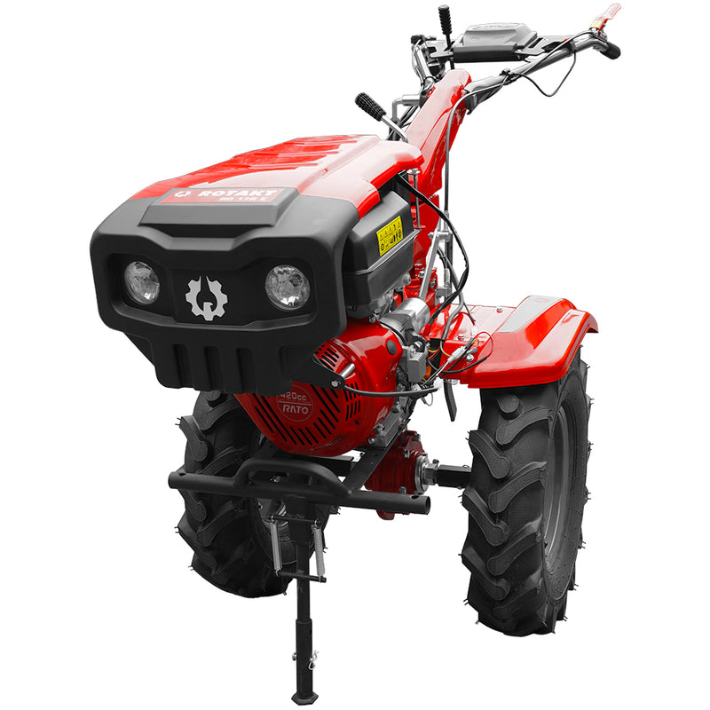 Motocultor Rotakt RO17RE pornire electrica motor 17CP latime lucru 135 cm freze roti cauciuc 6.00-12 roti metalice plug arat rarita reglabila plug cartofi 5l ulei AgroPro