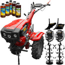 Motocultor Rotakt RO17RE pornire electrica motor 17CP latime lucru 135 cm freze roti cauciuc 6.00-12 roti metalice plug arat rarita reglabila 5l ulei AgroPro