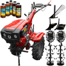 Motocultor Rotakt RO17RE pornire electrica motor 17CP latime lucru 135 cm freze roti cauciuc 6.00-12 roti metalice plug arat rarita reglabila plug cartofi 5l ulei AgroPro