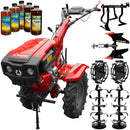 Motocultor Rotakt RO17RE pornire electrica motor 17CP latime lucru 135 cm freze roti cauciuc 6.00-12 roti metalice cultivator plug reversibil 5l ulei AgroPro