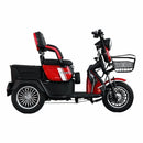 Tricicleta electrica Arora Ruzgar fara permis viteza 25 km/h autonomie 40 km acumulator 60V/20Ah-Rosu