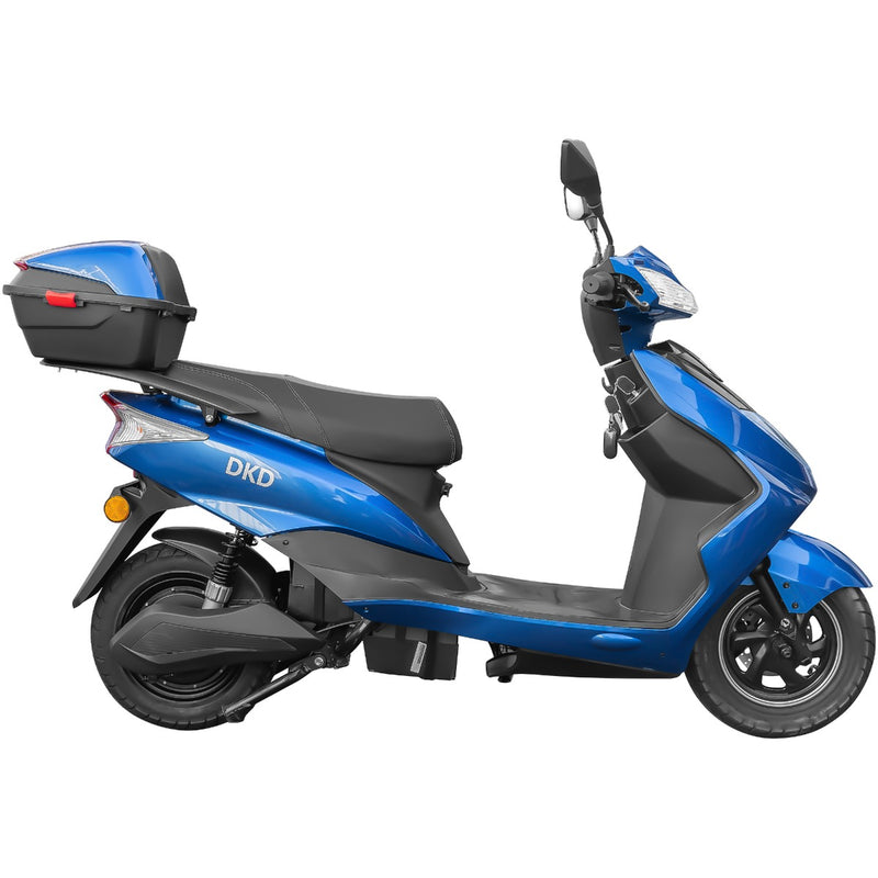 Scuter electric DKD Y-02 autonomie 59 km viteza maxima 25 km/h putere 1500W acumulatori 72V/20Ah nu necesita permis