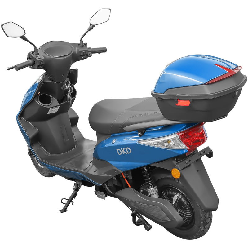 Scuter electric DKD Y-02 autonomie 59 km viteza maxima 25 km/h putere 1500W acumulatori 72V/20Ah nu necesita permis