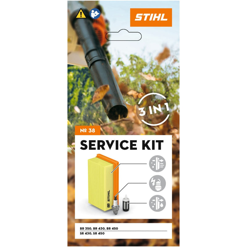STIHL KIT Service 38 cu filtru de aer din hartie, bujie, filtru combustibil pentru BR 350 / BR 430 / BR 450 / SR 430 / SR 450