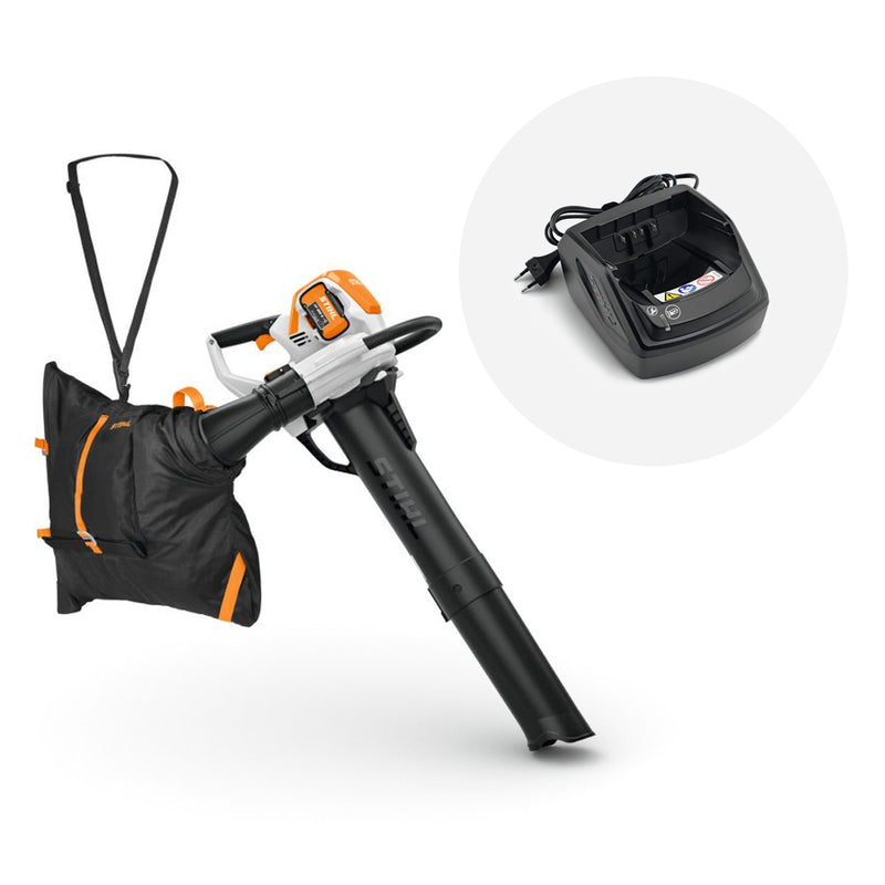 Aspirator cu tocator STIHL SHA 140.0 36V debit aer 910 mc/h sac colector 55L sistem AP + incarcator AL 101