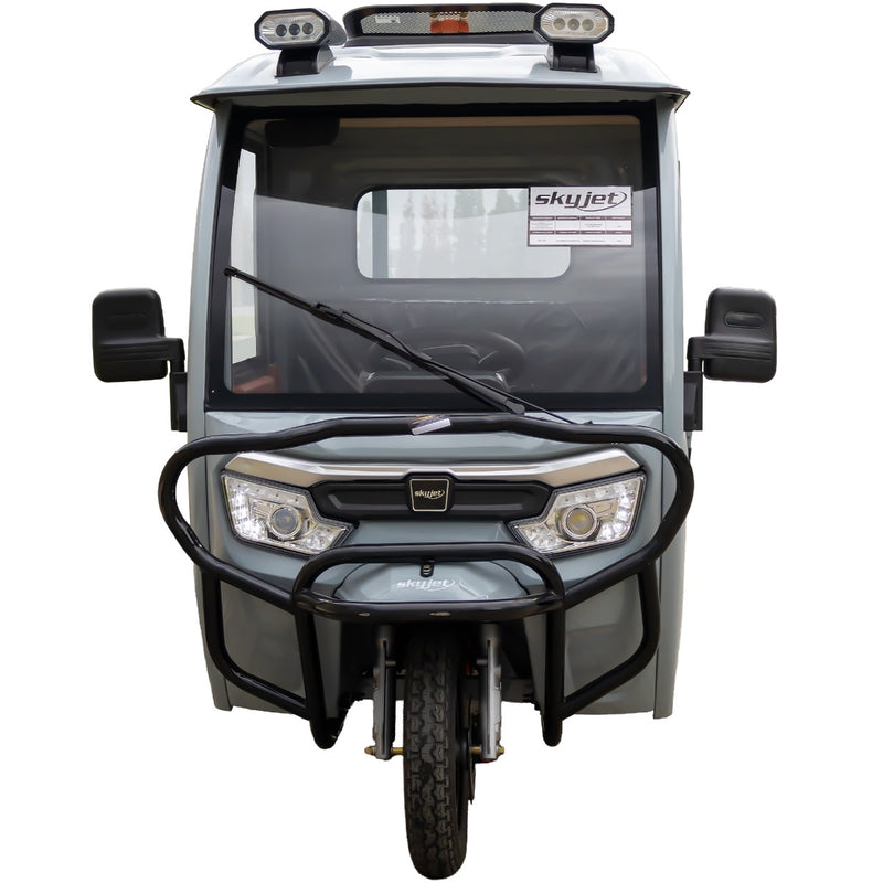 Tricicleta electrica SKYJET Sky Van putere 3000 W 72V 45 AH viteza 25 km/h autonomie 70 km cu cabina fara permis culoare rosu