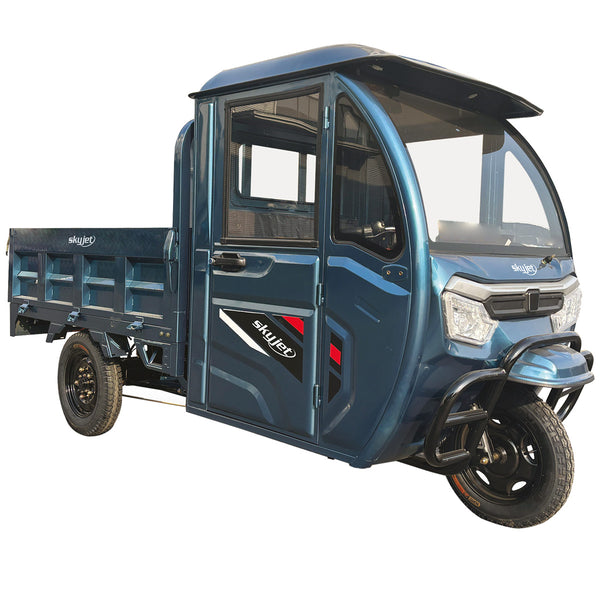 Tricicleta electrica SKY JET Ekamyonet Sky-Van putere 4000 W 72V 58 AH viteza 45 km/h autonomie 65 km cu cabina necesita permis