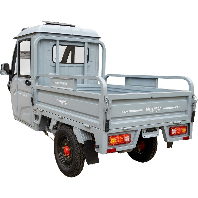 Tricicleta electrica SKYJET Sky Van putere 3000 W 72V 45 AH viteza 25 km/h autonomie 70 km cu cabina fara permis culoare rosu