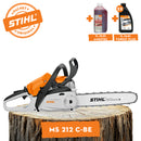 Motofierastrau STIHL MS 212 C-BE putere 1,8 kW benzina lama 40cm pas lant 3/8 " P ErgoStart + ulei amestec 2T 1L + ulei forest plus 2L