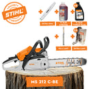 Motofierastrau STIHL MS 212 C-BE putere 1,8 kW benzina lama 40cm/16" 63PD3 pas lant 3/8 " ErgoStart - 11482000180 + ulei amestec 2T 1L + ulei forest plus 2L + 2x extra lant + extra sina + pila lant
