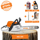 Motofierastrau STIHL MS 311 Putere 4.2 CP lama 40cm 1.6mm pas lant 3/8" + ulei amestec 2T 1L + ulei forest plus 2L + extra lant + pila lant
