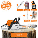 Motofierastrau STIHL MS 311 Putere 4.2 CP lama 40cm 1.6mm pas lant 3/8" + ulei amestec 2T 1L + ulei forest plus 2L + extra lant + extra sina + pila lant