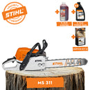 Motofierastrau STIHL MS 311 Putere 4.2 CP lama 40cm 1.6mm pas lant 3/8" + ulei amestec 2T 1L + ulei forest plus 2L + service kit 13