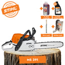 Motofierastrau STIHL MS 391 putere 3.3Kw lama 40cm pas lant 3/8" + ulei amestec 2T 1L + ulei forest plus 2L + extra lant + pila lant