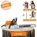 Motofierastrau profesional STIHL MS 462 putere 6CP lama 50cm 1.6mm pas lant 3/8" + ulei amestec 2T 1L + ulei forest plus 2L + extra lant + pila lant