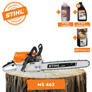 Motofierastrau profesional STIHL MS 462 putere 6CP lama 50cm 1.6mm pas lant 3/8" + ulei amestec 2T 1L + ulei forest plus 2L + service kit 14