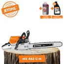 Motofierastrau profesional STIHL MS 462 C-M putere 4.4 kW lama 50cm pas lant 3/8" + ulei amestec 2T 1L + ulei forest plus 2L