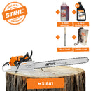 Motofierastrau profesional STIHL MS 881 putere 8.7CP lama 105 cm pas lant .404" RS + ulei amestec 2T 1L + ulei forest plus 2L + extra lant + pila lant