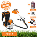 Motocoasa portabila STIHL FR 131 T putere 1.4kW diametru taiere 42cm cutit pentru iarba 230-2 + ulei amestec 2T 1L + AutoCut 36-2 + viziera cu antifoane