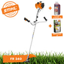 Motocoasa STIHL FS 240 motor 2.3 CP latime lucru 42cm cutit taietor pentru tufisuri 250-3 chinga de transporti + ulei amestec 2T 1L + service kit 41