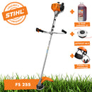 Motocoasa profesionala STIHL FS 255 putere 2.04 CP latime lucru 45cm AutoCut 46-2 + ulei amestec 2T 1L + extra AutoCut 46-2 + viziera cu antifoane