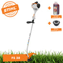 Motocoasa STIHL FS 38 putere 0.9 CP latime lucru 38 cm cap cositor AutoCut C 6-2 + ulei amestec 2T 1L + extra AutoCut C 6-2